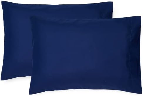 EXQ Home Toddler Pillowcases 14x20 Travel Pillow Case Set of 2, Small Pillow Case Fits Baby Pillow Sized 12x16, 13x18, Kids Pillowcases 2 Pack Machine Washable with Envelope Closure(Navy)