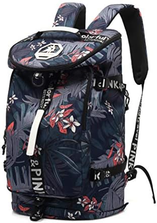 Floral Gym Duffle Bag Backpack 4 ways for Women Waterproof with Shoes Compartment for travel Sport Hiking laptop Lightweight, Kalesi XL