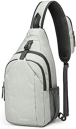 G4Free Sling Bag RFID Blocking Sling Backpack Crossbody Chest Bag Daypack for Hiking Travel(Gainsboro)
