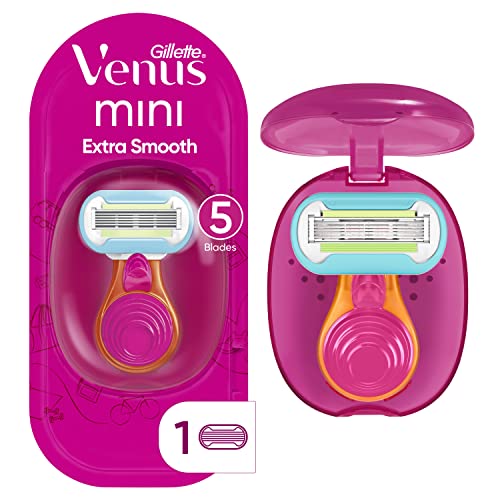 Gillette Venus Extra Smooth On The Go Razor For Women, Handle + 1 Blade Refill + 1 Travel Case, Great Addition To Your Travel Size Toiletries