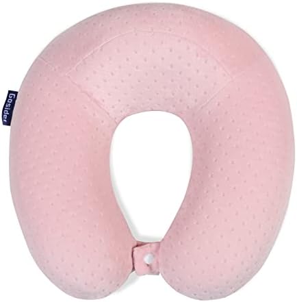 Gosider Neck Pillow Memory Foam Comfortable Travel Neck Pillow, Pink Airplane Pillow U Shape for Head and Neck Support, Portable Neck Pillows for Sleeping Travel Machine Washable