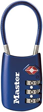 Master Lock Set Your Own Combination TSA Approved Luggage Lock, 1 Pack, Blue