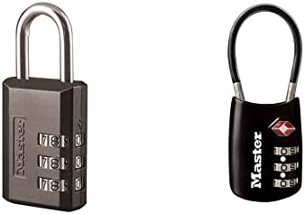 Master Lock TSA Set Your Own Combination Luggage Lock + Master Lock Combination Padlock ‚Äì TSA Approved Travel Locks with Customizable Combinations, Durable Metal Construction