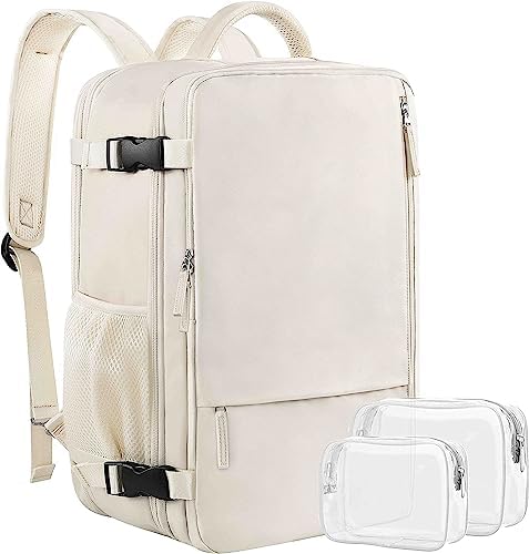 Sinaliy Large Travel Backpack for Women, 40L Carry On Backpack, 17 Inch Laptop Waterproof Casual Backpack, College Bookbag, Backpack for Women, as Person Item Flight Approved