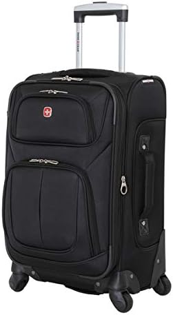 SwissGear Sion Softside Expandable Roller Luggage, Black, Carry-On 21-Inch