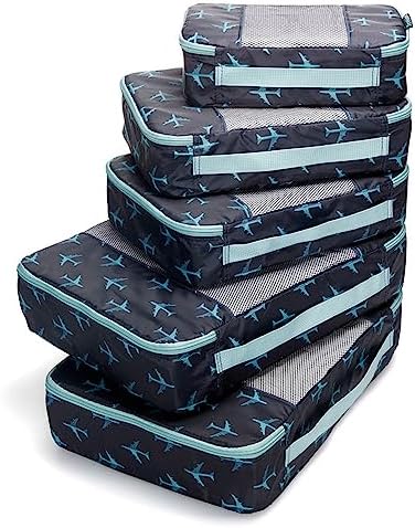TravelWise Packing Cubes, Navy Airplanes, Set (5262367)