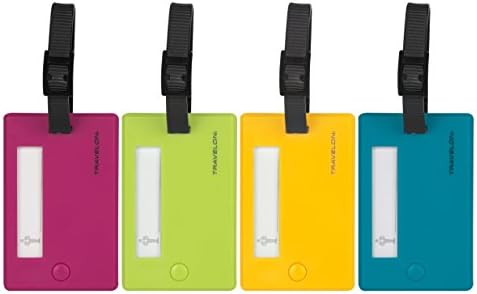 Travelon Set of 4 Assorted Color Luggage Tags, One Size