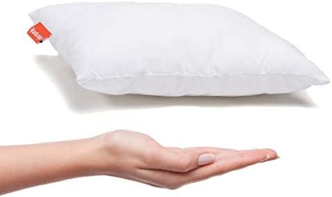 Urban Infant Pipsqueak Small Pillow - Mini 11x7 - Tiny Pillow for Travel, Dogs, Toddlers, Kids, Lumbar, Knees and Neck - White