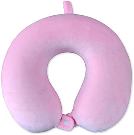 Youmeisha Comfortable Breathable Memory Foam Travel Pillow Neck Pillow Support Neck and Head Aircraft Neck Pillow Suitable for Airplane Travel Portable Neck Pillow Support Machine Washed (Pink)